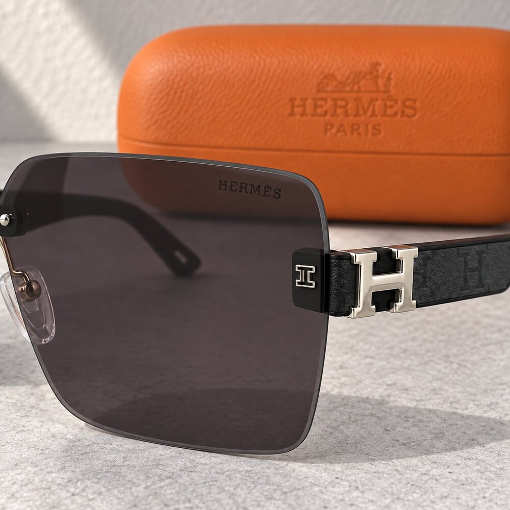 Hermes Rimless Silver H Sunglasses - Picture 4 of 6